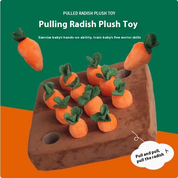 Dog Pulling Radish Toy Pet Bite Resistant Self-Hei Detoxing Artifact Teddy Bears Smell Mat Consuming Physical Supplies