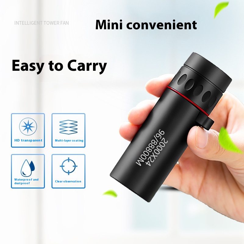 2000X24 Monocular Telescope Portable Outdoor Telescope High-definition High-power Low-light Night Vision Camera Can Be Connected To Mobile Phone