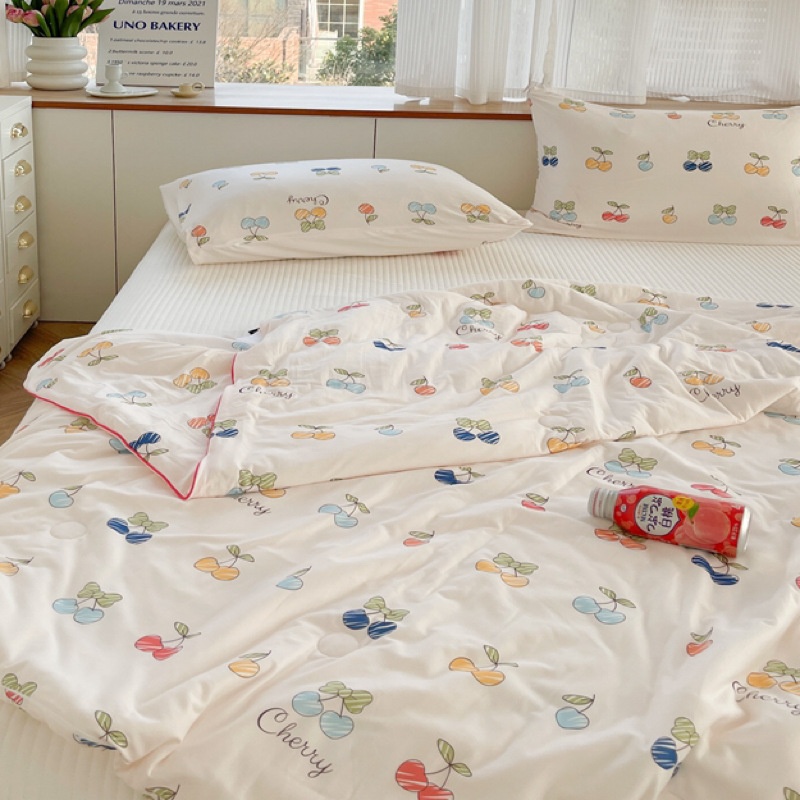 Soft And Waxy Knitted Milk Silk Cute Little Fresh Soy Fiber Machine Washable Thin Quilt