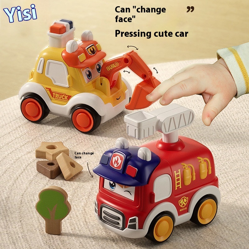 Q Cute Children Press Car Ambulance Police Car Cartoon Drop-resistant Sliding Stall Boy Toys