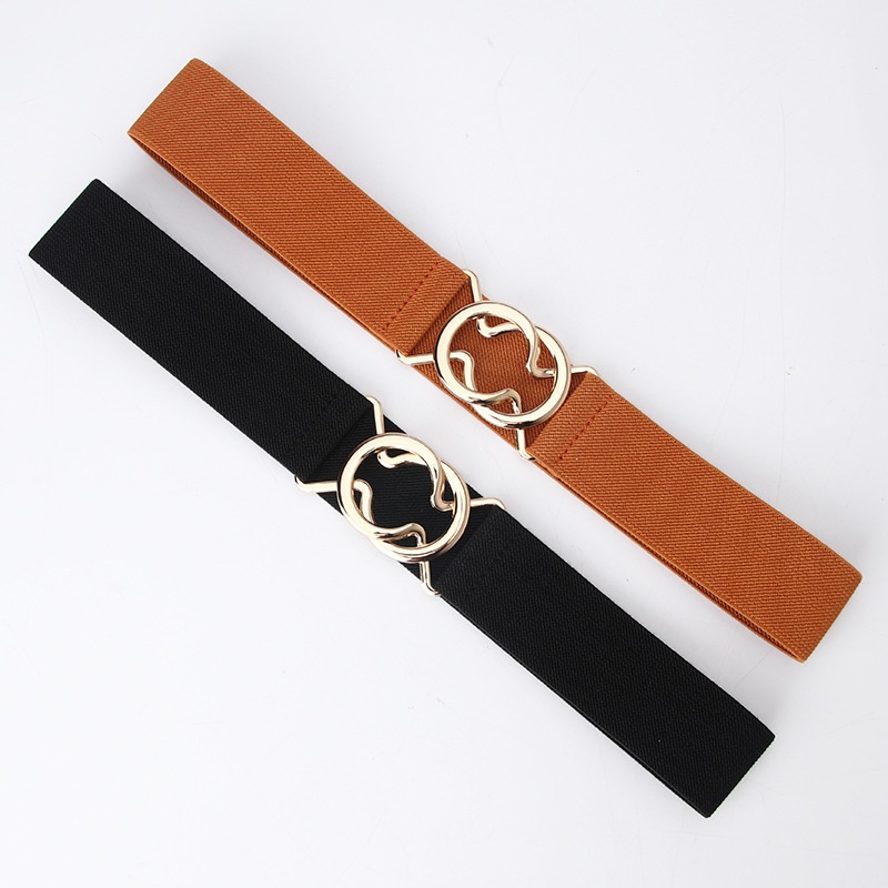 One Circle Simple Elastic Slim Waist Belt Ring To Buckle Waist Seal