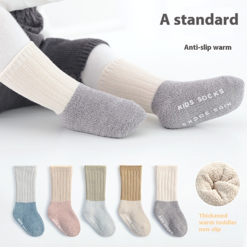 21 Autumn And Winter Baby Socks Combed Cotton Loose Mouth No Feet Thick Plus Velvetborn Baby Socks