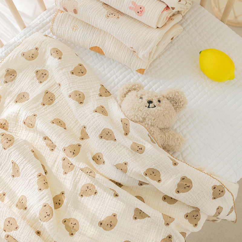 Double-layer Gauze Bath Towel Forborns,Single Baby,Four-layer Cotton Yarn Swaddle,Baby Blanket,Children'sborn Swaddle