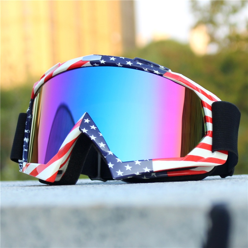 American Flag Motorcycle Off-Road Windproof Sandproof Harley Goggles