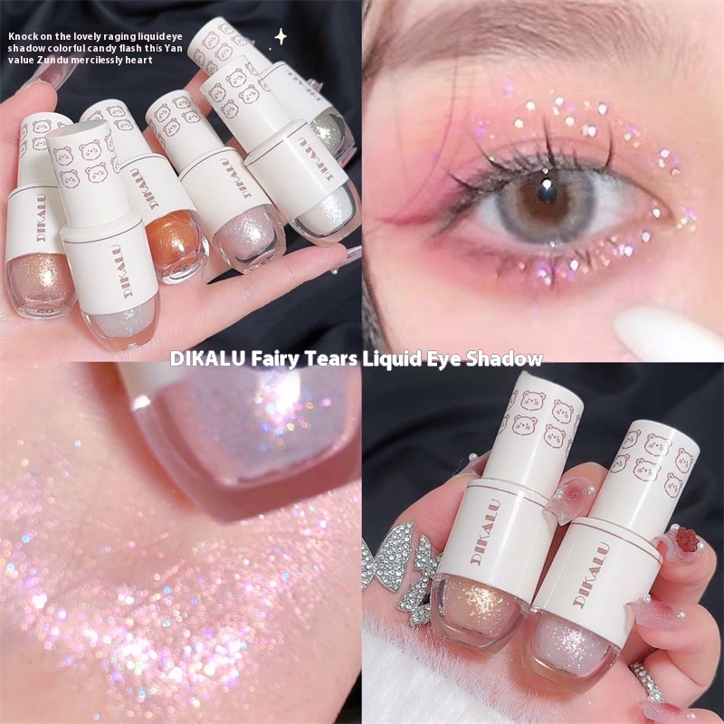 DIKALU Fairy Tears Liquid Eye Shadow Atmosphere Feeling Fine Flash Highlights Brightening Liquid Student Party Recommendation