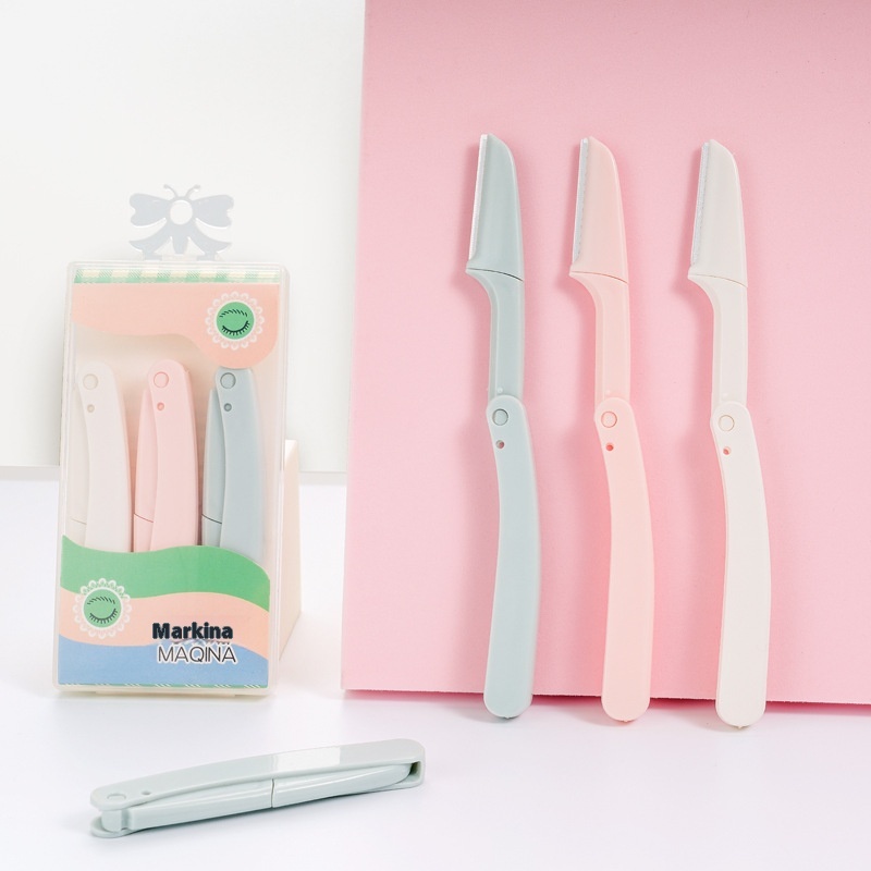 Eyebrow Trimmer Folding Stainless Steel Eyebrow Razor Sharp Beginner Ladies Eyebrow Razor Makeup Eyebrow Trimming Tool