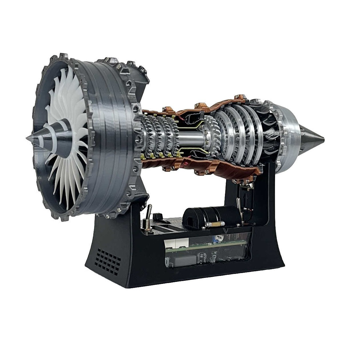 NIKOLATOY Violence Brushless Motor Super Turbofan Engine Model Ornaments Can Be Blown Forward And Reverse