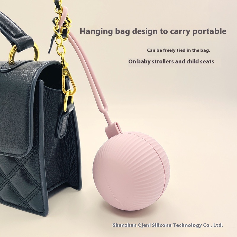 Food Grade Silicone Pacifier Storage Bag Portable Storage Bag Children's Double Layer Dustproof Chewing Mother And Baby Products