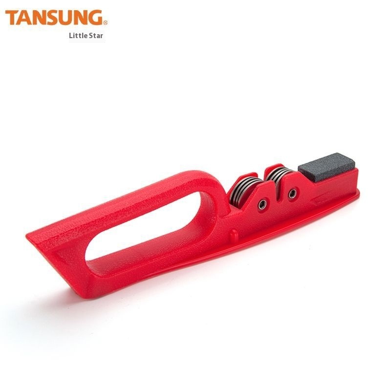 Household Fast Knife Sharpener Coarse And Fine Double Notch Rotatable Whetstone Outdoor Picnic Portable Knife Sharpener