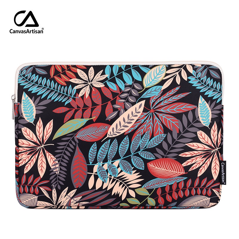 Canvasartisan Laptop Protective Cover Colorful Leaves Digital Print Apple Waterproof Computer Sleeve