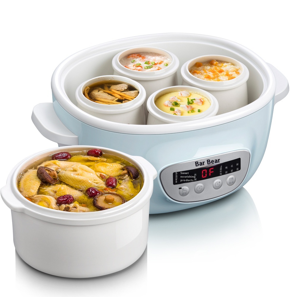 Bear DDZ-C25 E1 Water-proof Electric Stew Pot Baby Electric Stew Pot Ceramic Bird's Nest Mini Baby Porridge Pot