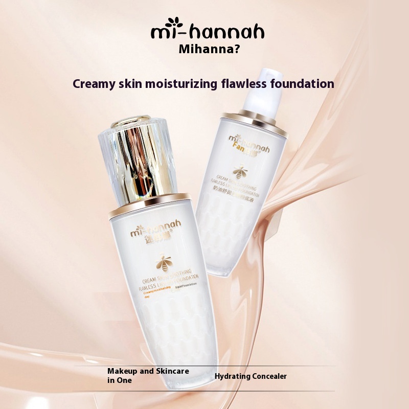 Fan Hanna Cream Muscle Comfortable Fawless Foundation Hidden Concealer Shape Hair Isolation Control Oil Moisturizing Moisturizing Brightening Skin Color