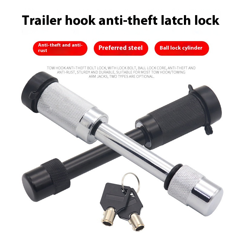 Car Anti-trailer Latch Lock Off-road Anti-theft Latch Lock RVHook Lock Trailer Lock Stainless Steel Anti-theft Lock