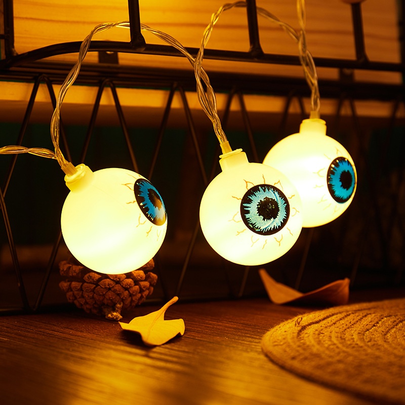 Halloween Funny Horror Eyeball LEDGhost Festival Light String Holiday Decoration Lights