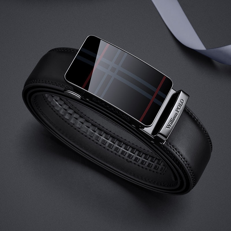 King Paul Belt Men's Two-layer Leather Belt Automatic Buckle Belty All-match Men's Belt Retail