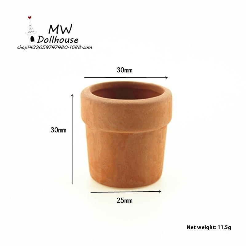 52 DOLLHOUSEMiniature Food Play Scene Model Dollhouse Accessories Mini Ceramic Flower Pot C5006