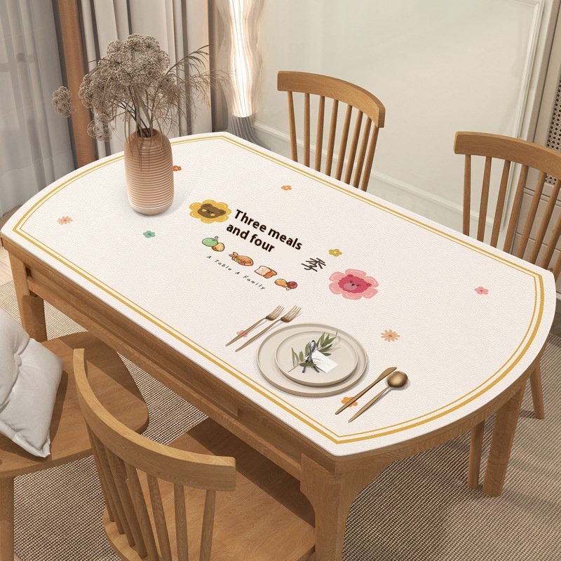 Small Clear Style Leather Table Mat Waterproof And Oil-proof Table Cloth Special-shaped Table Mat Oval Table Cloth Heatulation Table Cloth