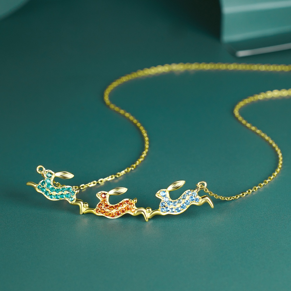 Fashion925 Sterling Silver Seiko Accessories Autumn And Winter Clavicle Chain High-grade Rabbit Necklace Female - 2
