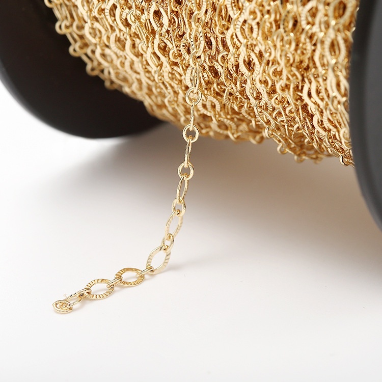 Han Shangna14k Gold O-shaped Pattern Chain Clavicle Chain DIYBracelet Necklace Jewelry Accessories