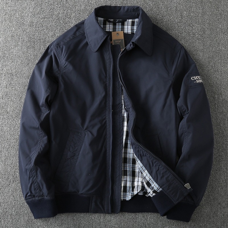 Shirt Jacket Men's Long-sleeved Fashionable Autumn And Winter Lapel Jacket Business Casual Slim-fit All-match Double-layer Work Top