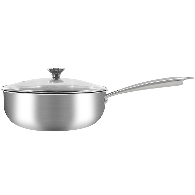 Stainless Steel Deep Frying Pan Frying Pan Dual-purpose Non-stick Pan Non-stick Pan Household Omelette Pancake Pan Gas Stove Suitable