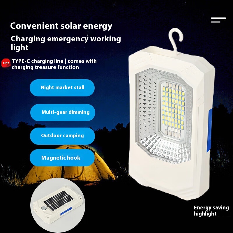 Solar Led Household Charging Lighting Camping Light Outdoor Camping Camp Portable Portable Super