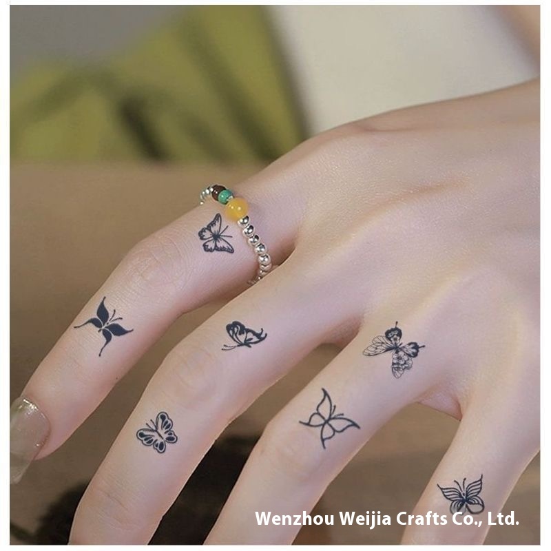 Arrival Finger Clavicle Butterfly Cute Herbal Juice Tattoo Sticker Waterproof Long-lasting Semi-permanent High Sense