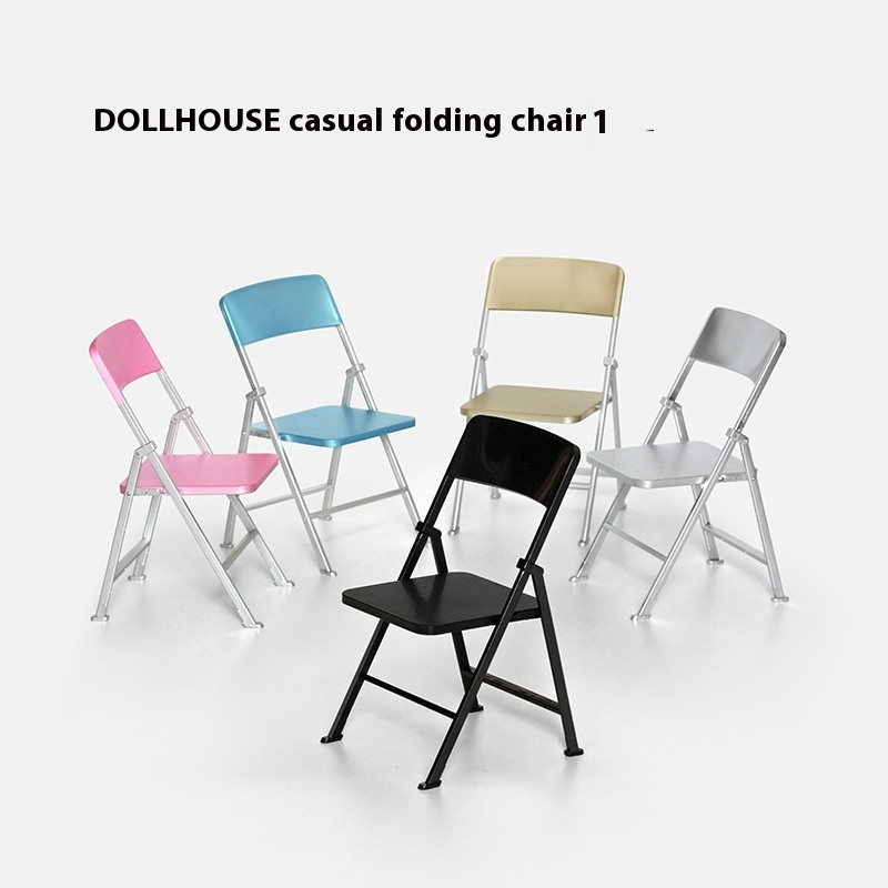 Dollhouse Accessories6 Points Small Cloth Soldier Bjd Model Toy Furniture Ornaments Mini Leisure Folding Chair M151