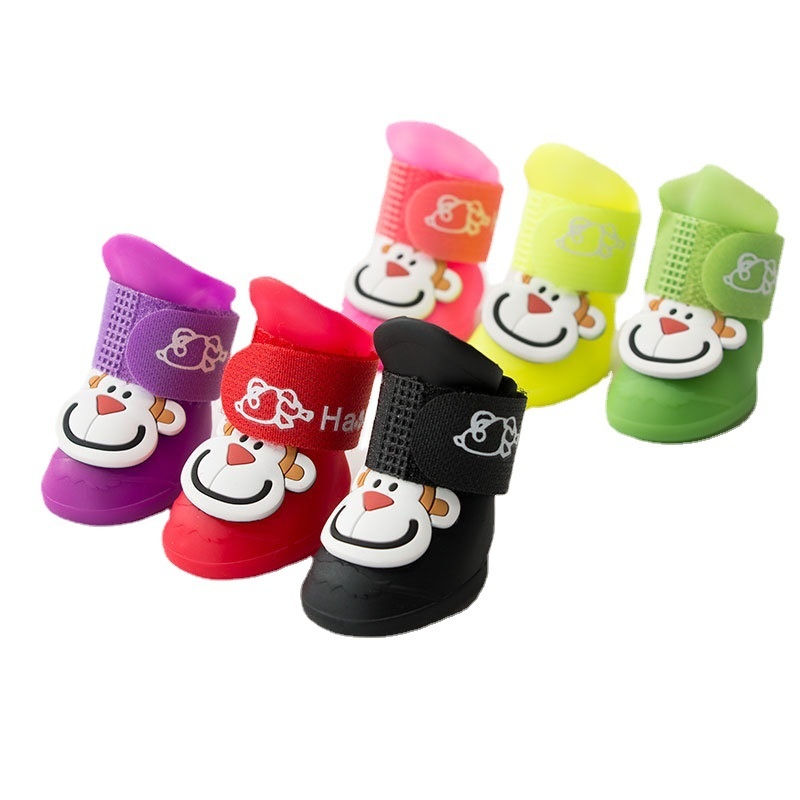 Pet Rain Boots Anti-dirty Foot Covers Dog Shoes Soft Soles Can Not Be Shaken Off Summer Cat Rain Boots Bichon Summer Puppy Shoes