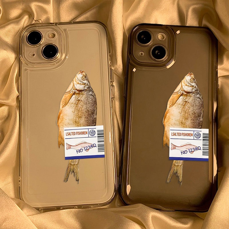 ASalted Fish Suitable For IPhone14 Mobile Phone Case13pro Niche XApple12 All-inclusive11 Transparenty Style
