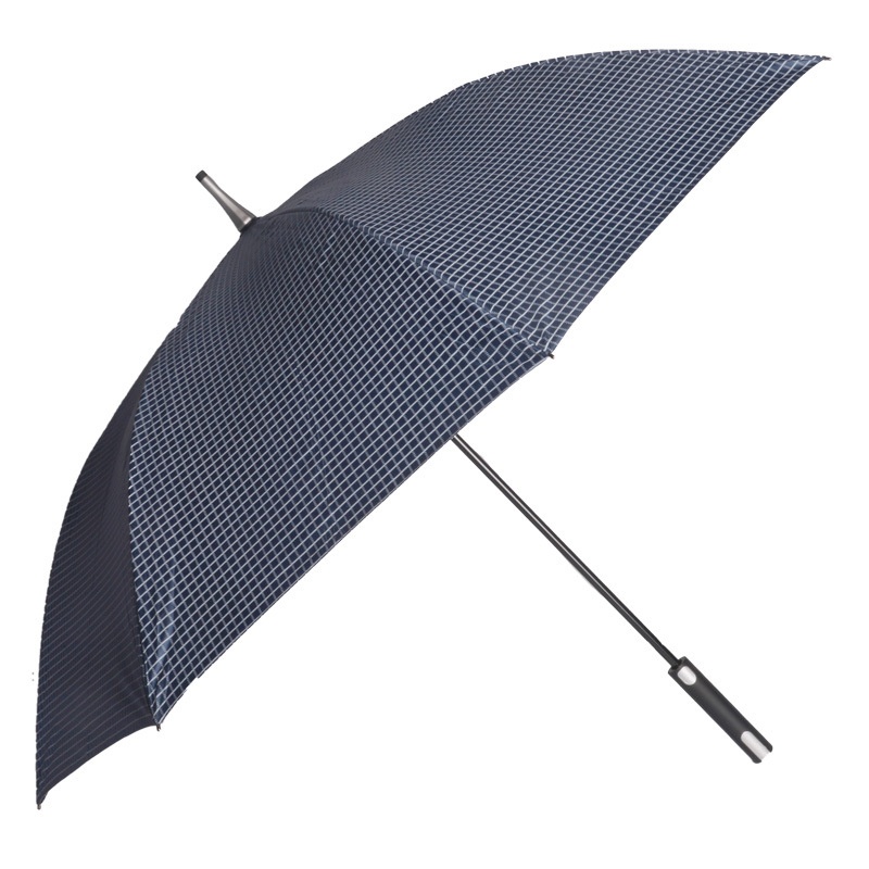 Automatic Large Lattice Umbrella Men's Long Handle Golf Umbrella Sunscreen Sunny Umbrella Straight Pole Umbrella