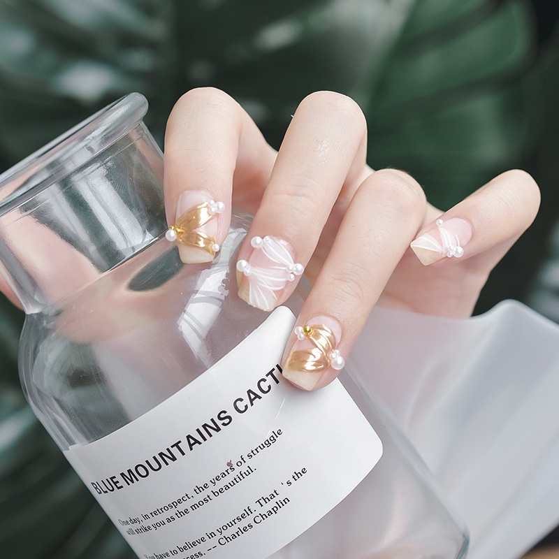 Magico Iron Japanese5 DRelief Nail Stickers Pro Frosted Thin And Tough Nail Stickers Ballet Ribbon099