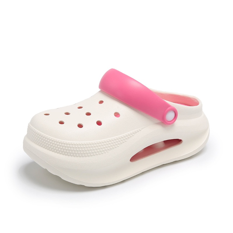 Hole Shoes Women's Summer Outer Wear Non-slip Thick Sole Height-raising Dual-purpose Baotou Slippers Women's Office Sandals