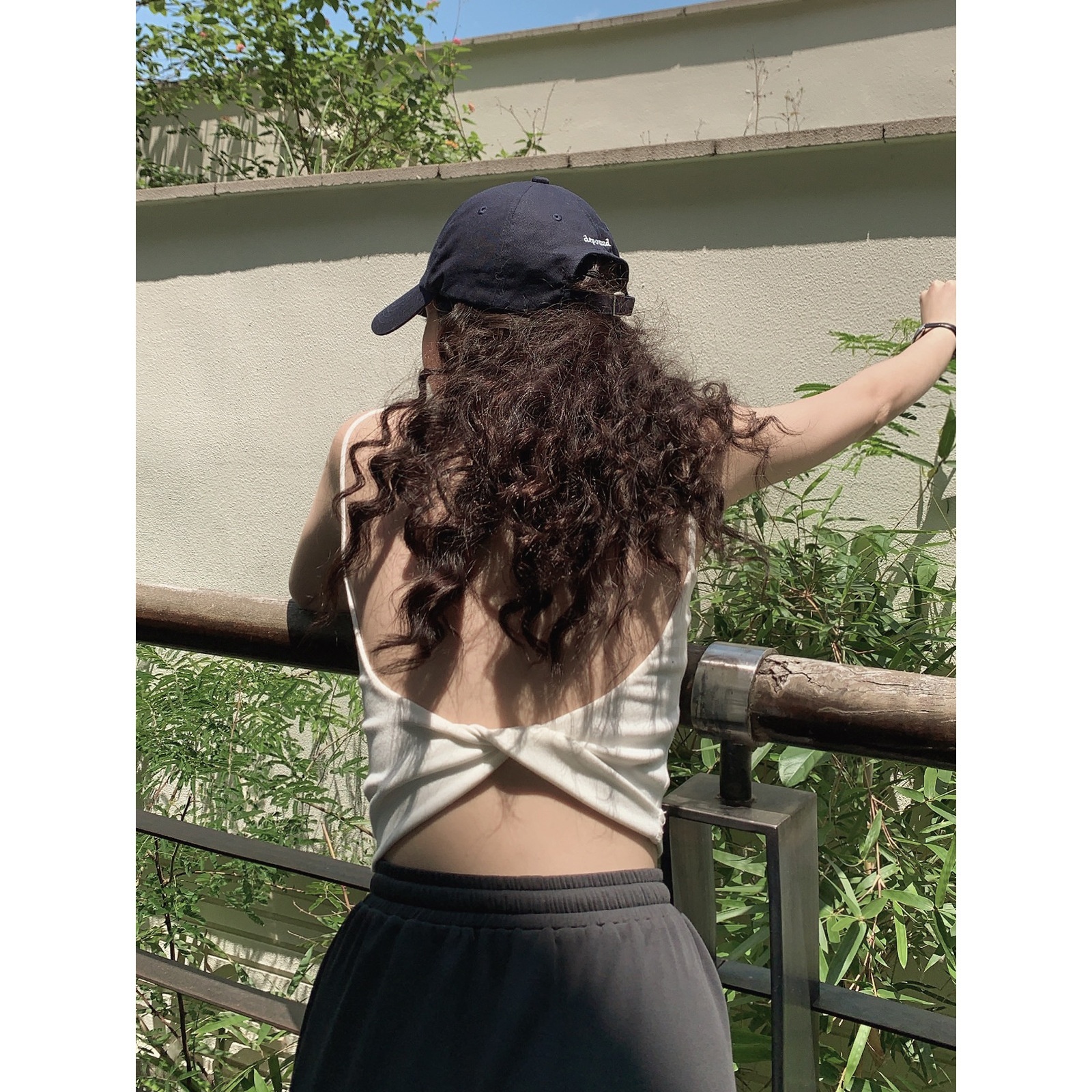 Yienou Inbyin With Chest Pads Backless Hot Girl Wear Tops Solid Color All-match Camisole Vest For Women