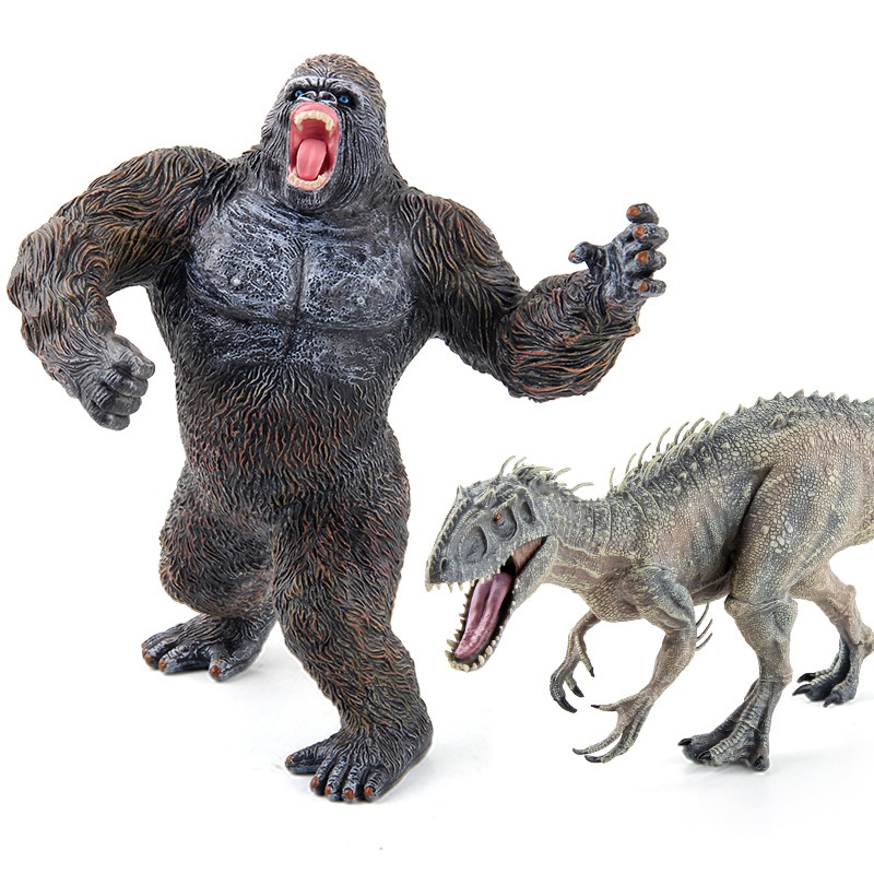 Animal Jurassic Simulation Dinosaur Animal Model Solid Tyrannosaurus King Kong Gorilla Dinosaur Ornaments Toy