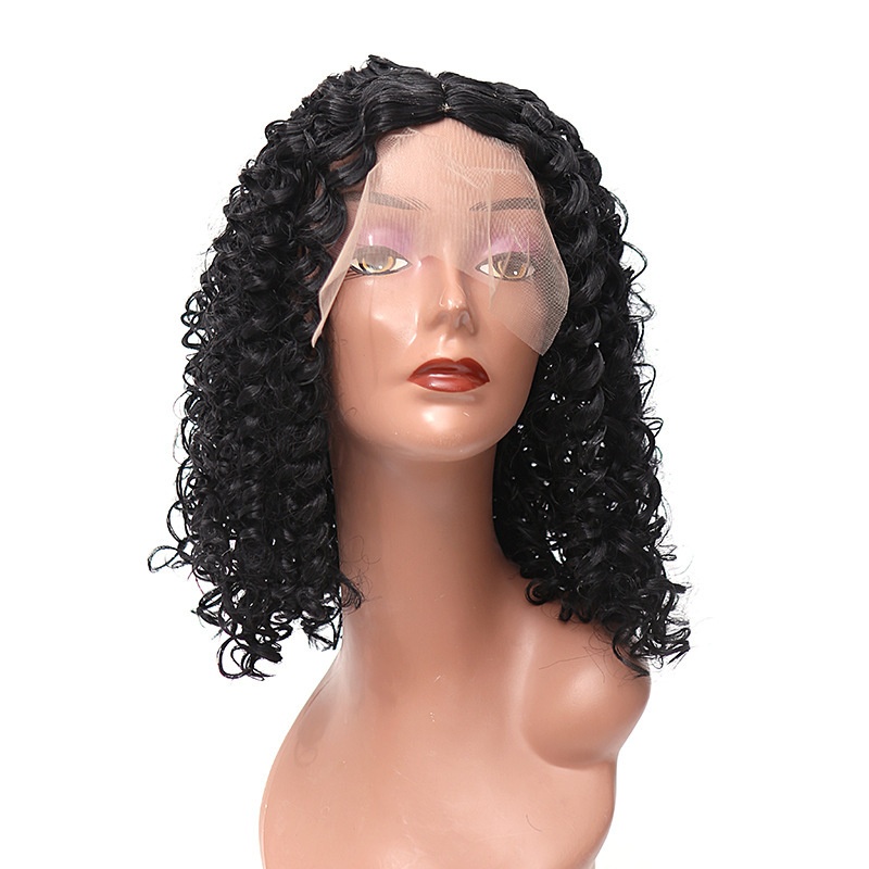 Meilun European And American Small Roll Wig Chemical Fiber Ponytail Wig Burst Head