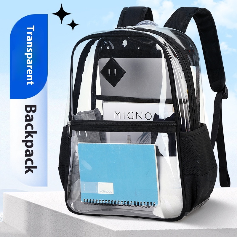 Transparent Backpack Waterproof Large-capacity Student Schoolbag Senior Grade