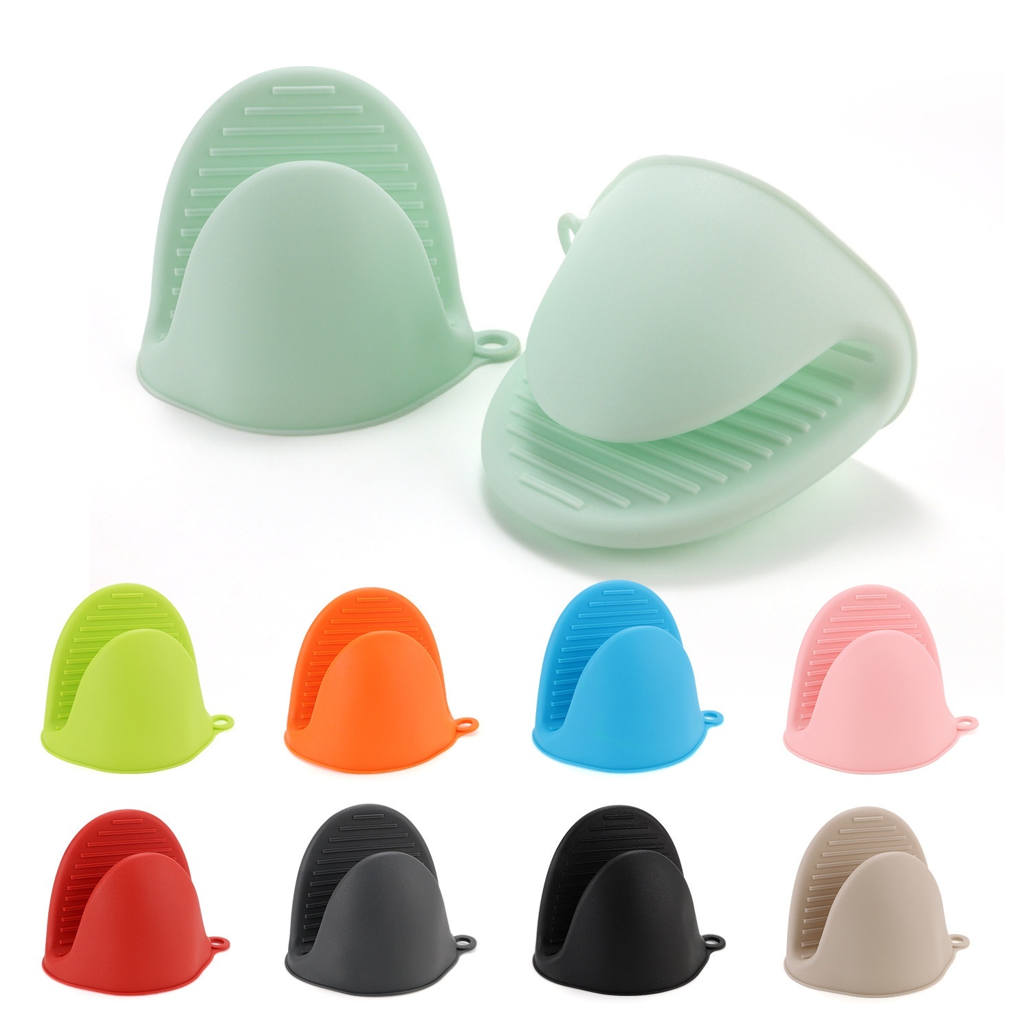 Household Silicone Anti-scalding Hand Clip Heat Ulation Gloves High Temperature Baking End Pot Oven Gloves Heat Resistant Kitchen Gadgets
