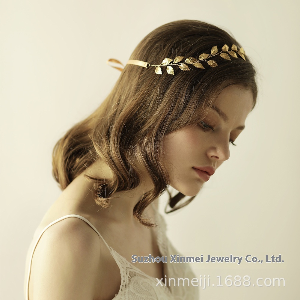 O816 Retro Leaf Bridal Headdress High-end Handmade Bridal Headband High-quality Wedding Dress Accessories