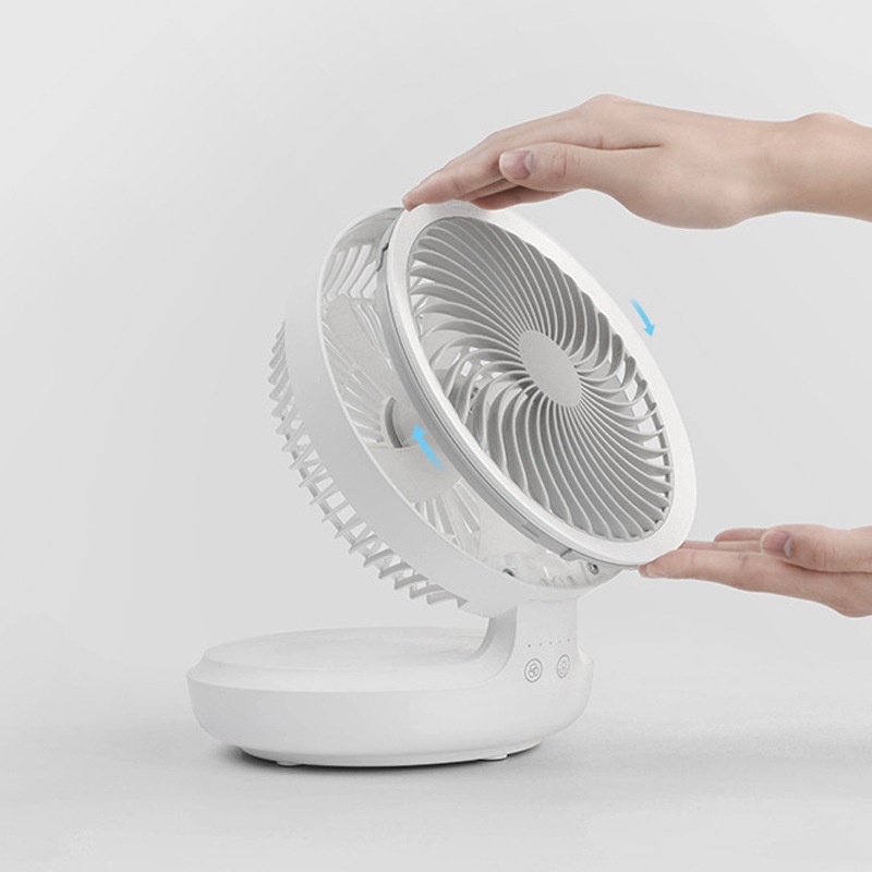 Air Circulation Fan Rechargeable Small Desktop Silent Electric Fan Desktop Shaking Head Suspension Office