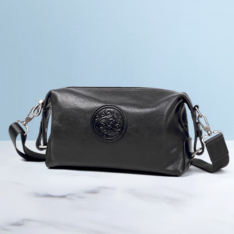 Style Shoulder Bag Men's Genuine Leather Leisure Multifunctional Vertical Leisure Messenger Bag First Layer Cowhide Large Capacity Men's Bagy