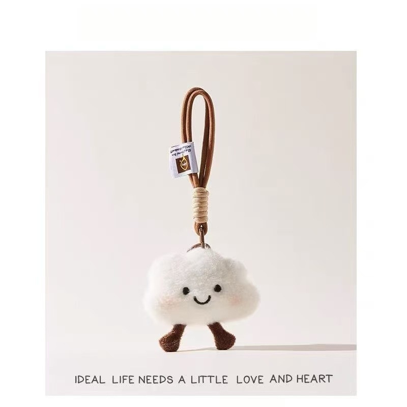 云朵可爱毛绒书包公仔挂件少女情侣钥匙扣包包挂饰小礼品