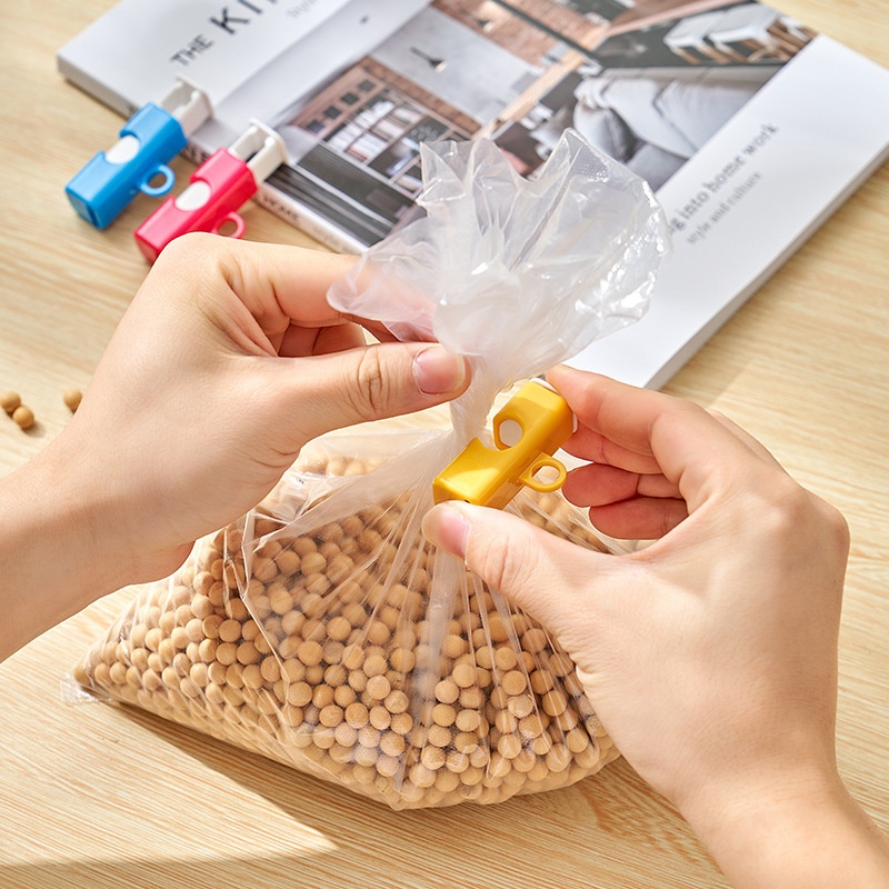 Japan KM Food Sealing Clip Toast Bread Bag Moisture-proof Preservation Elastic Button Type Sealing Clip 3 Pack