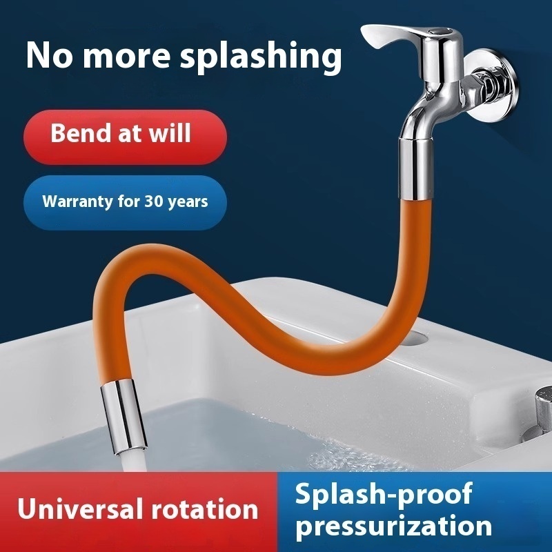 Copper Head Extension Extension Pipe Faucet Extender Kitchen Universal Splash-proof Artifact Universal Rotating External Hose