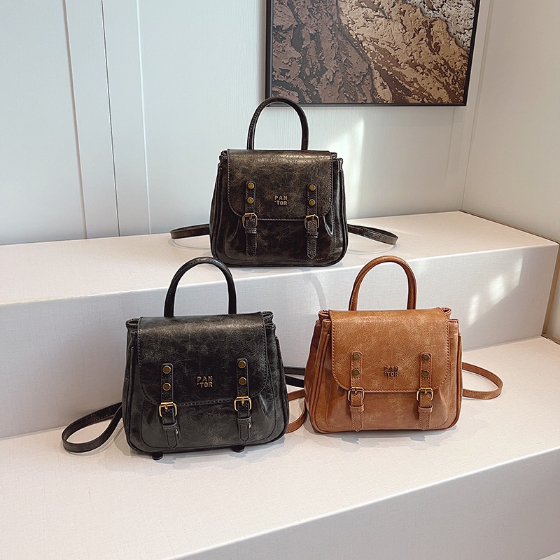 Women's Bag Korean Style High-end Handbag Style Western Style Academic Style Backpack Fashionable British Retro PU Small Backpack