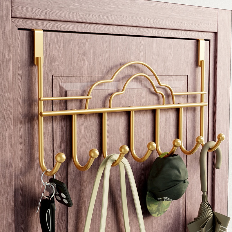 Household Door Hook Bathroom Punch-free Hanging Towel Entrance Key Bag Extended Waterproof Storage Rack
