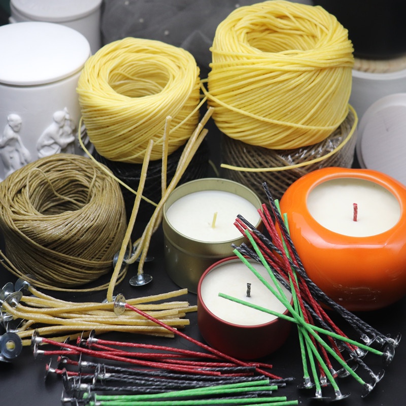 Christmas Colored Cotton Core Hemp Fiber Beeswax Candle Core Handmade D I Y W I C K S Aromatherapy Candle Material Wax Core - 2