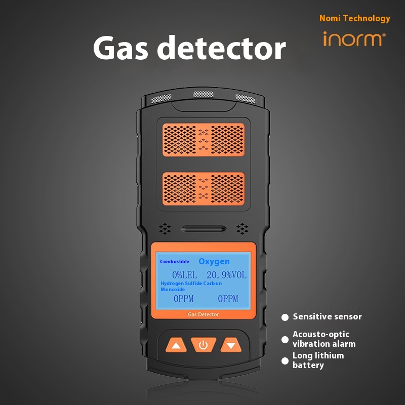 Nomi Four-in-one Gas Detector Toxic And Harmful Combustible Carbon Monoxide Oxygen Hydrogen Sulfide Concentration Alarm