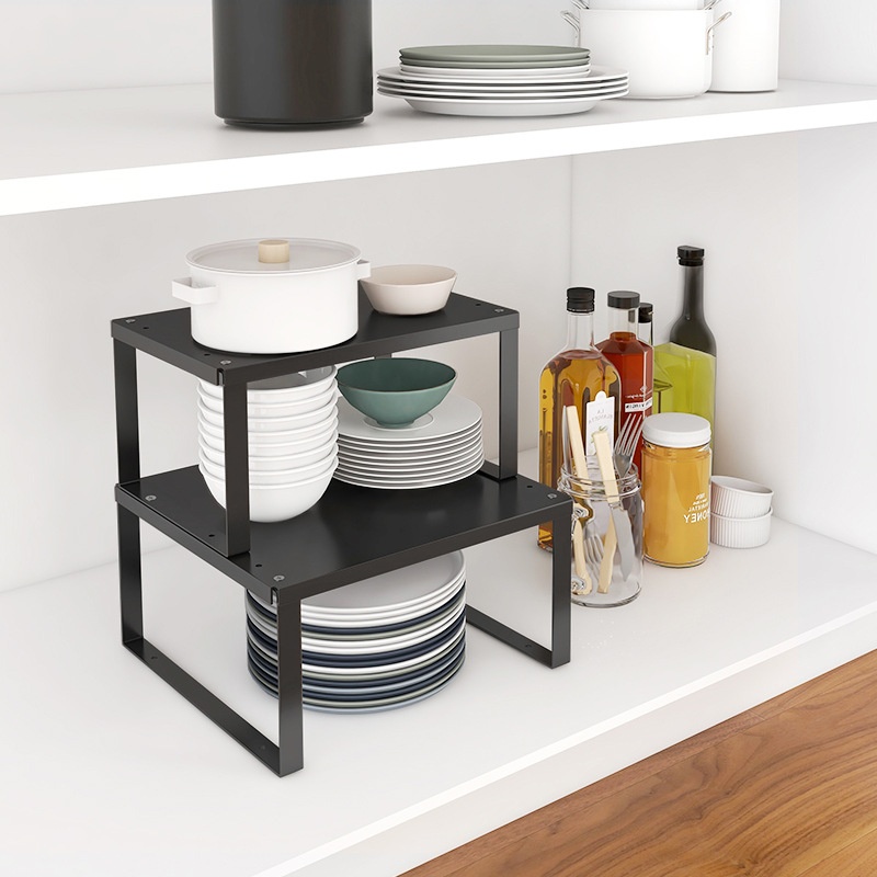 Simple Kitchen Countertop Layered Rack Desktop Storage Rack Storage Cabinet Inner Compartment Single Layer Pot Rack