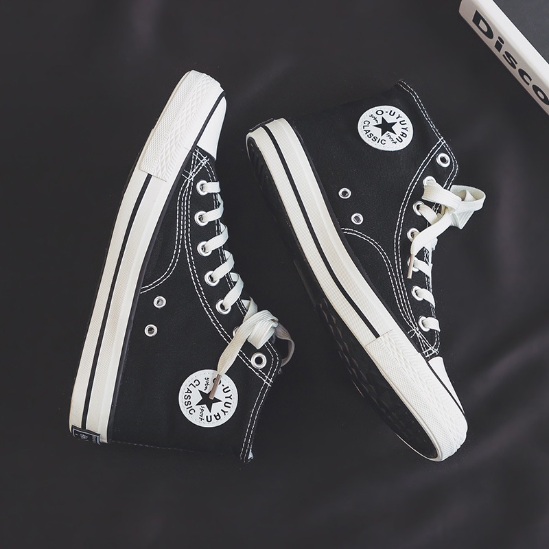 Vulcanized Shoes Classic Canvas Shoes1970s Replica High Top Couple Casual Shoes Korean Version All-match Student Sneakers Men